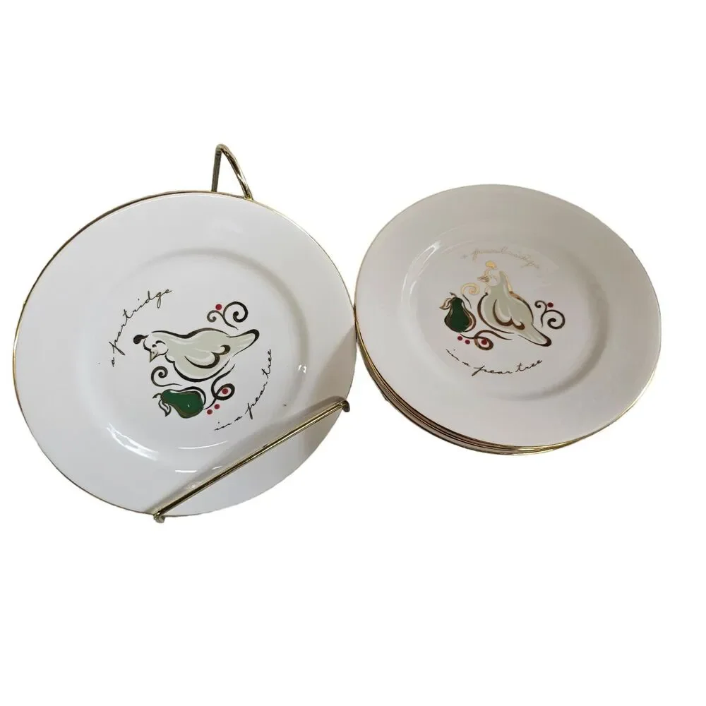 Pier 1 Plate 12 Days Of Christmas Partridge In A‎ Pear Tree